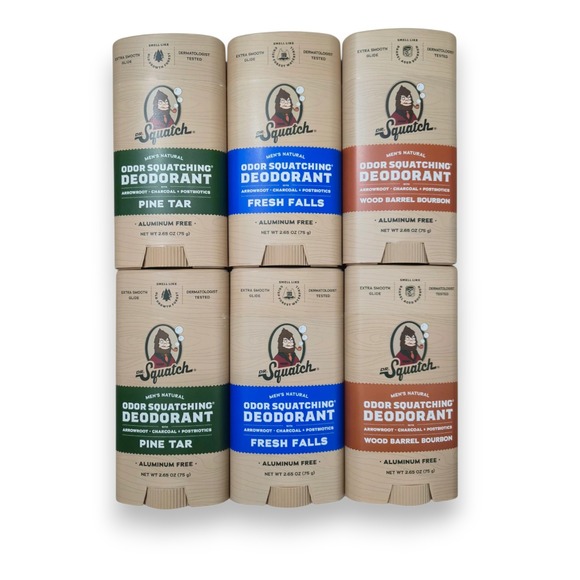 DR. Squatch Natural Deodorant Variety Pack 2.6 oz -‎ 6 Packs